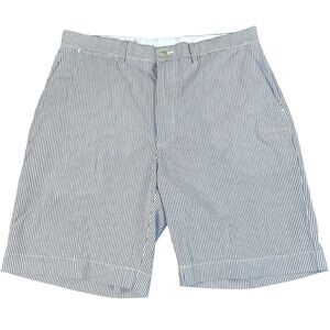 POLO RALPH LAUREN Men's Blue White Stripe Seersucker Shorts 9.5" Inseam Size 36